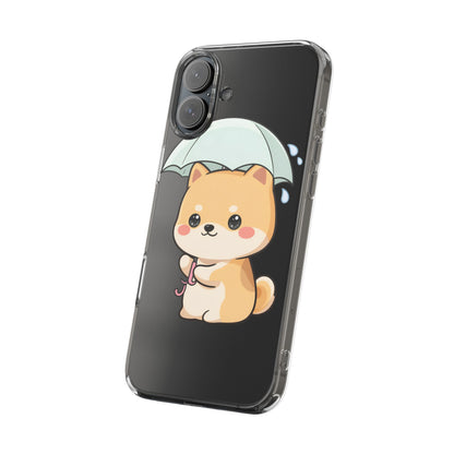 Shiba Inu Phone Case, Kawaii Rainy Day Pup