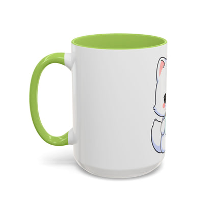 Kawaii Arctic Fox Mug – Cute Cocoa Lover Accent Coffee Mug