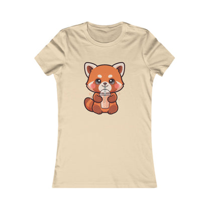 Kawaii Red Panda Bubble Tea Women's Tee