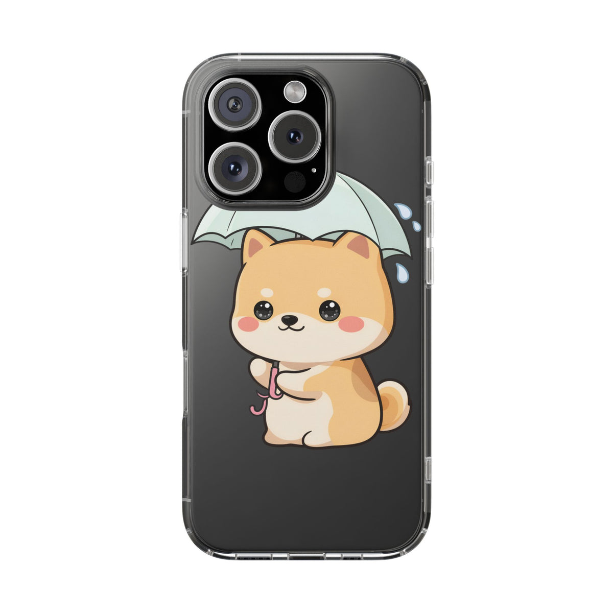 Shiba Inu Phone Case, Kawaii Rainy Day Pup