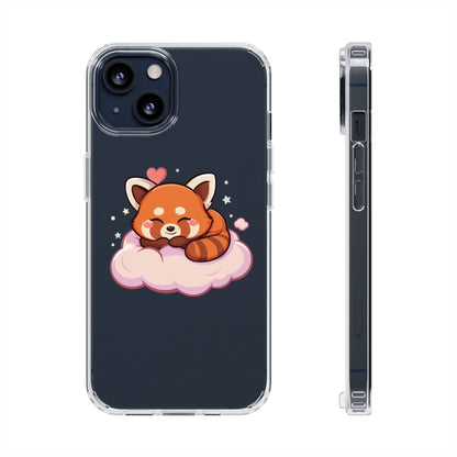Cute Red Panda Phone Case, Dreamy Kawaii Cloud Art