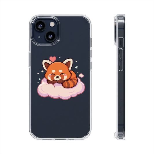 Cute Red Panda Phone Case, Dreamy Kawaii Cloud Art