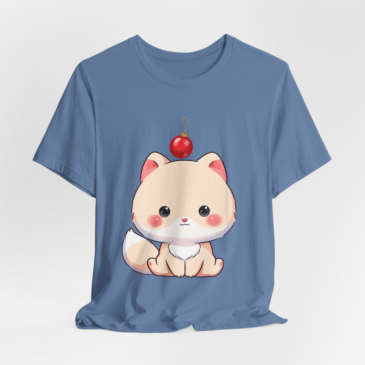 Kawaii Arctic Fox Christmas T-Shirt for Holiday Fans