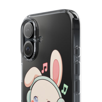 Kawaii Bunny Phone Case, Cute Music Lover Gift
