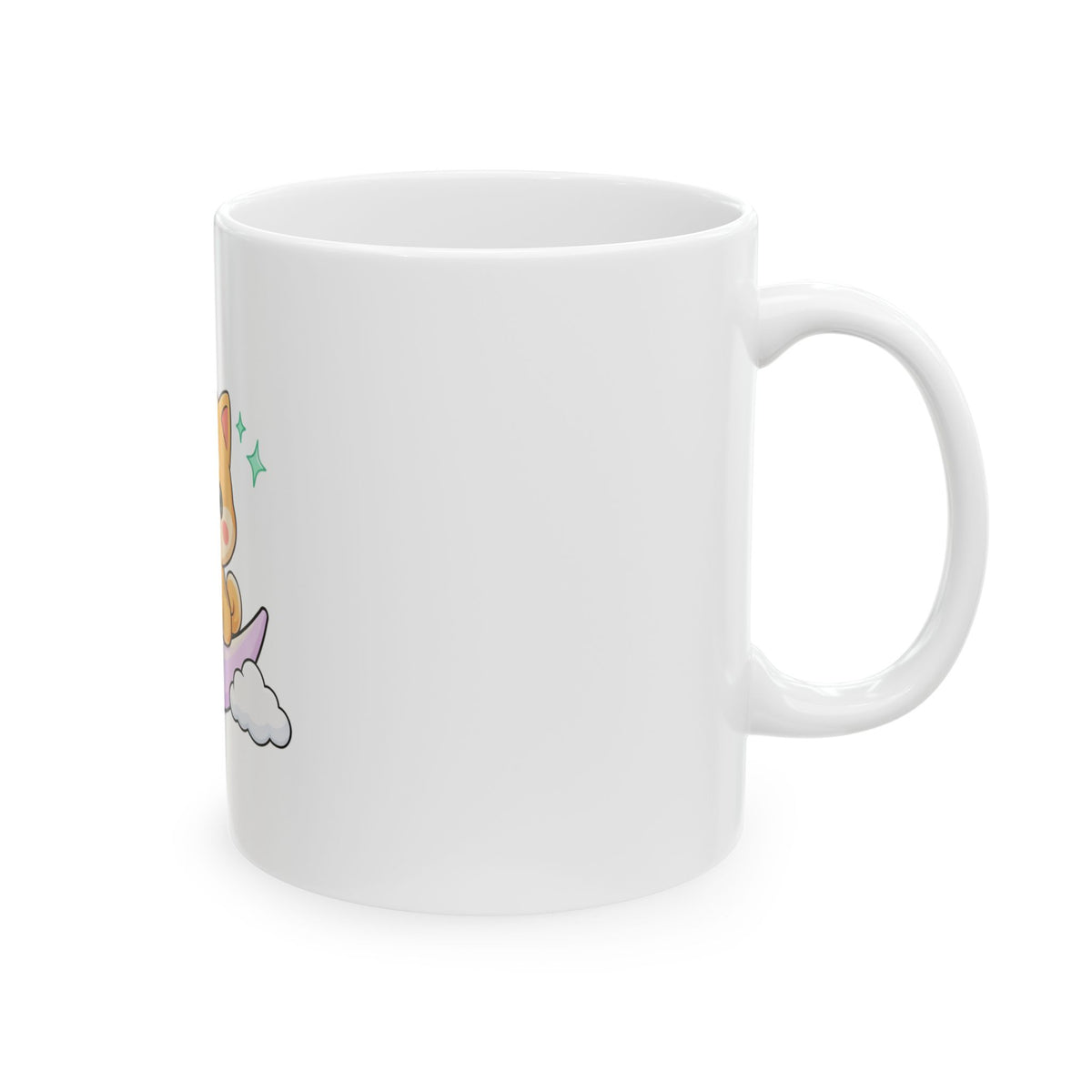 Kawaii Shiba Inu Mug, Cute Crescent Moon Dog Ceramic Cup