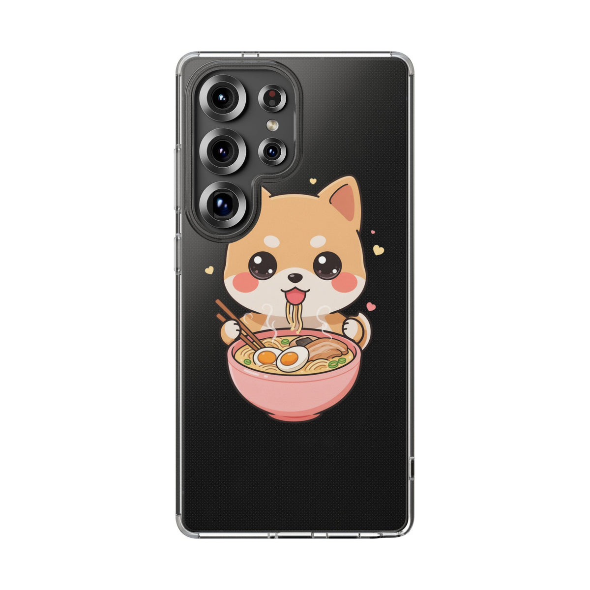 Kawaii Shiba Inu Ramen Clear Impact-Resistant Case