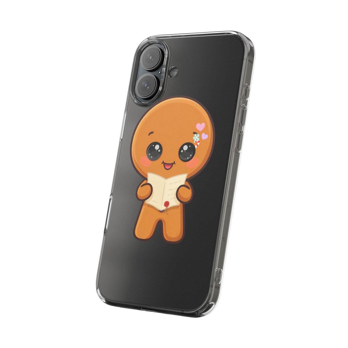 Gingerbread Man Phone Case, Cute Christmas Letter Reader