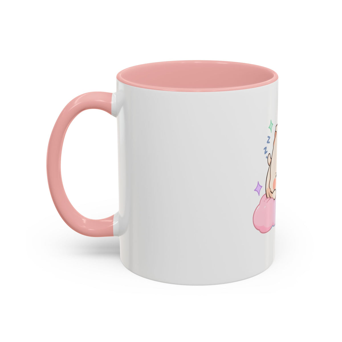 Kawaii Sleeping Cat Accent Coffee Mug