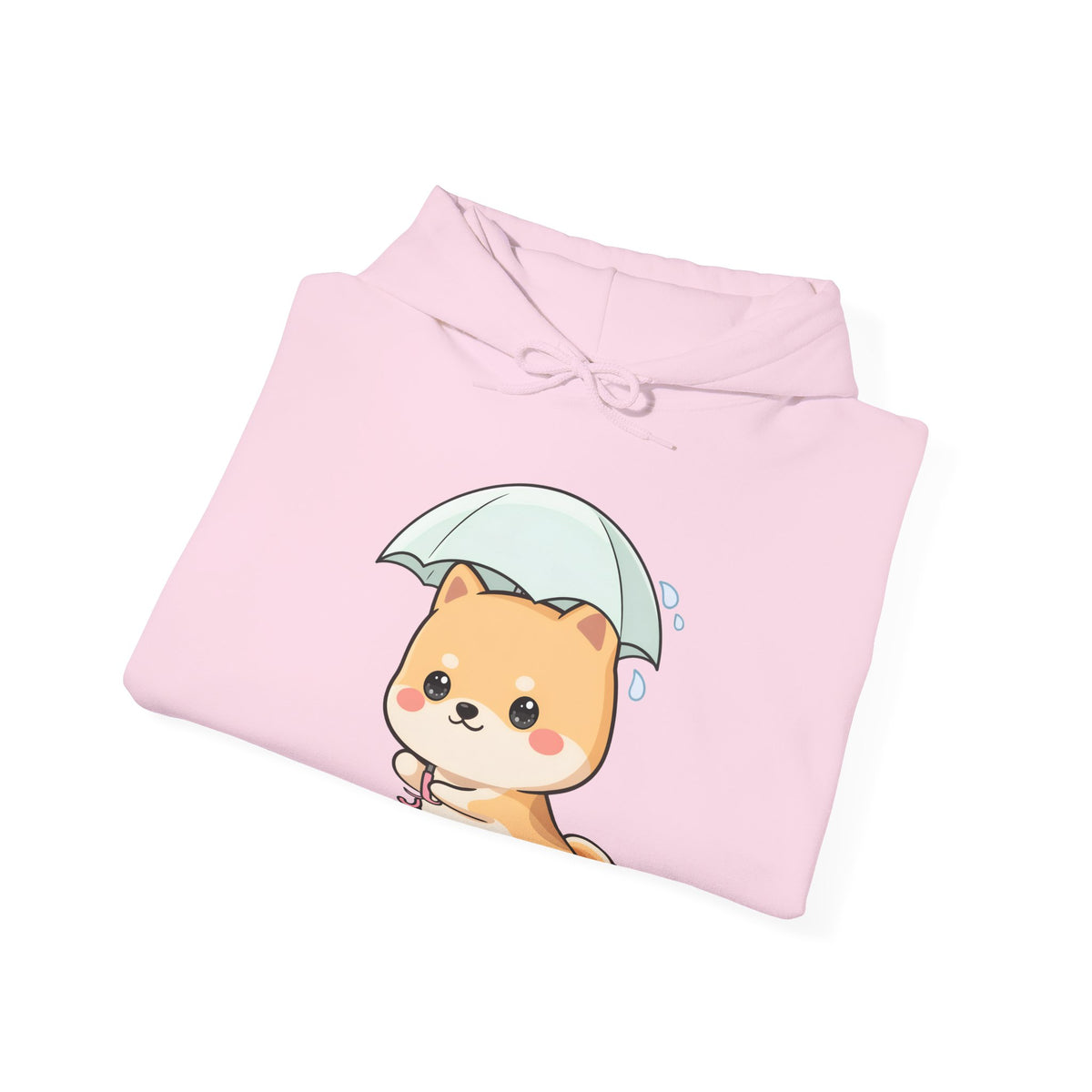 Kawaii Shiba Inu Hoodie, Cute Umbrella Dog Sweatshirt