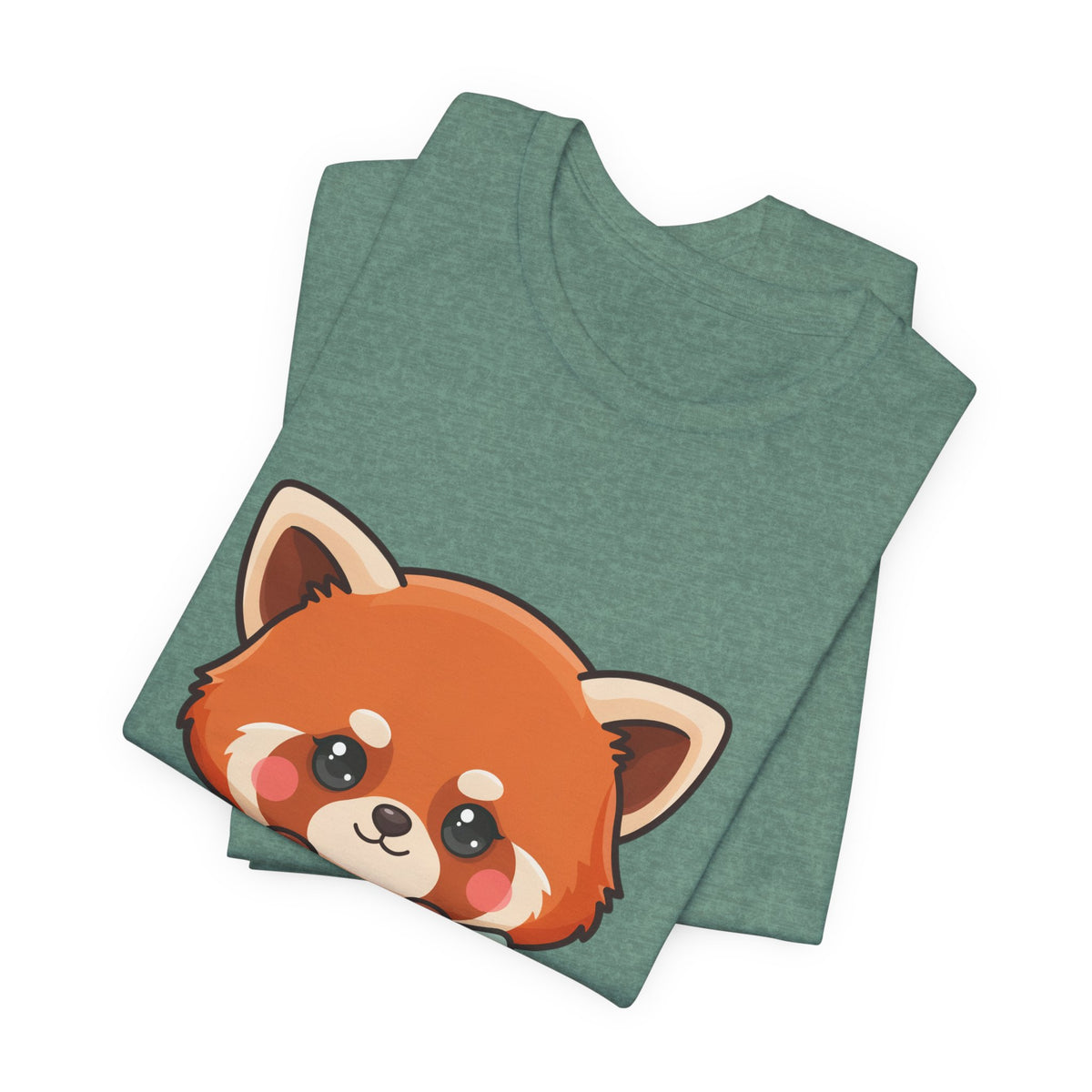 Kawaii Red Panda T-Shirt, Cozy Blanket Chibi Animal Tee
