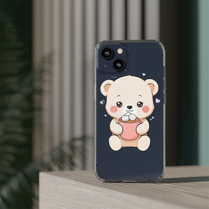 Kawaii Polar Bear Phone Case with Hot Cocoa