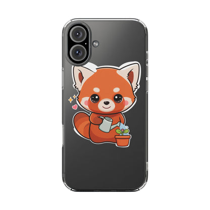 Red Panda Phone Case, Cute Plant Lover Gift