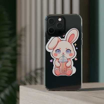 Kawaii Bunny Bubble Tea Phone Case for Boba Lovers