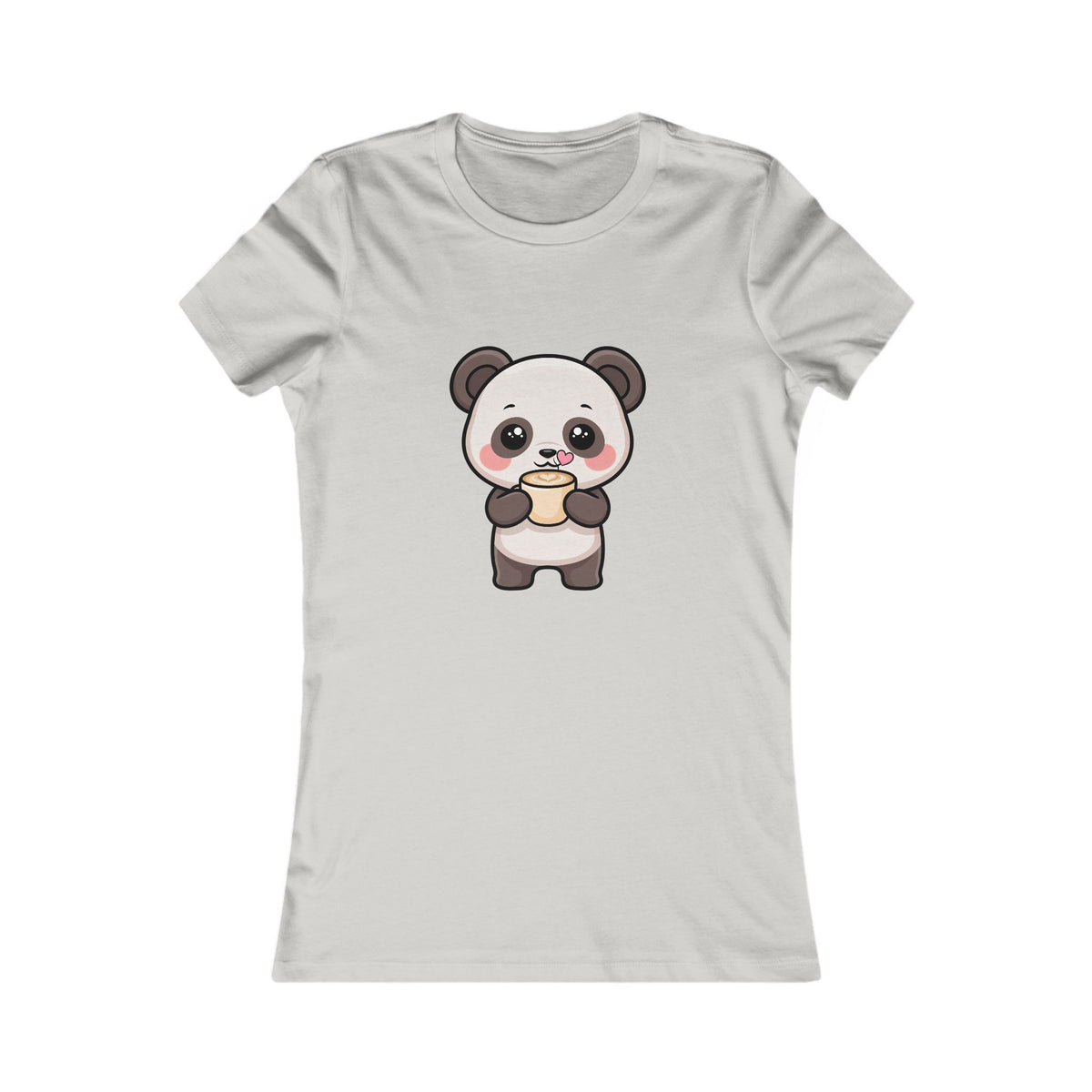 Kawaii Panda Latte T-Shirt for Coffee Lovers