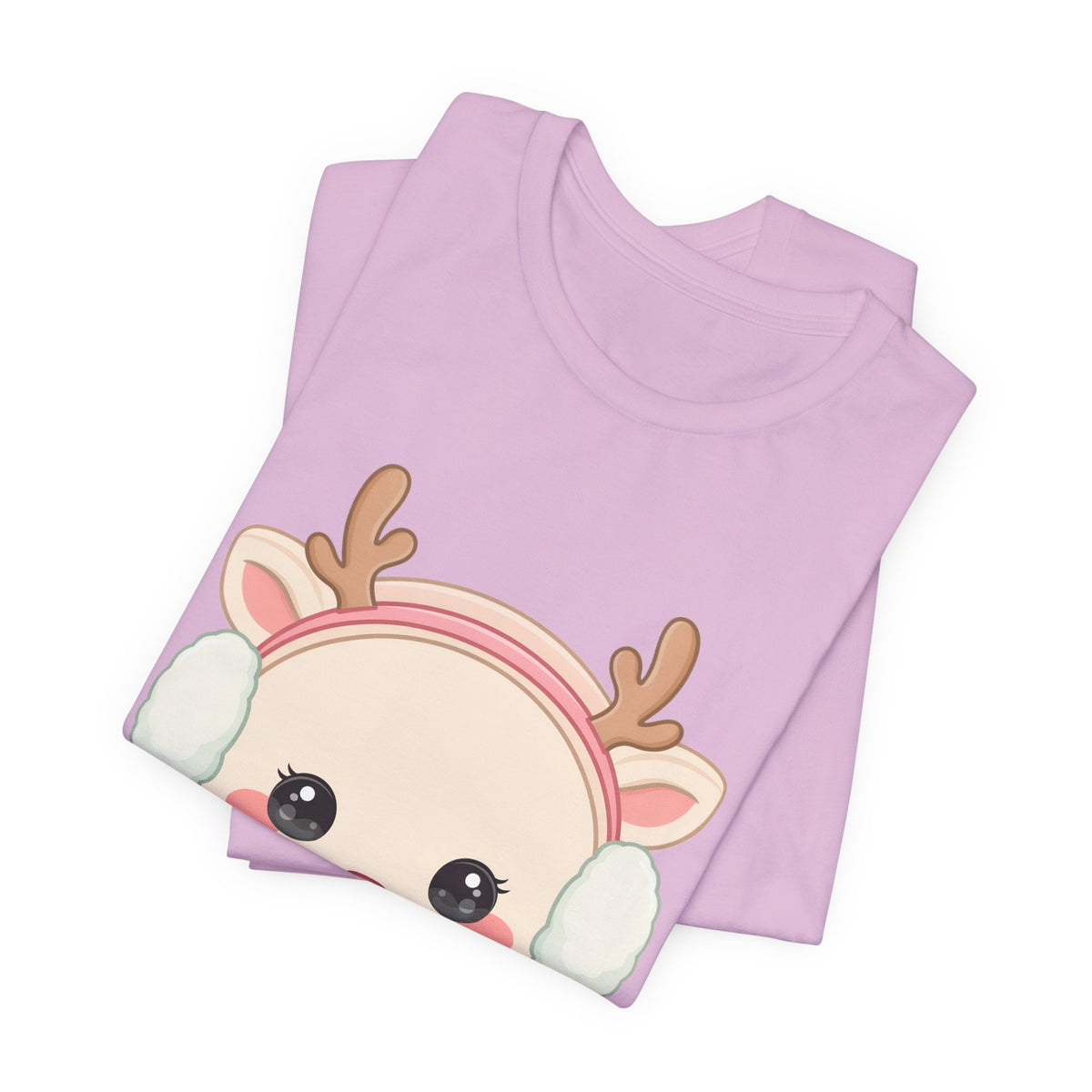 Kawaii Reindeer T-Shirt, Cute Winter Animal Tee