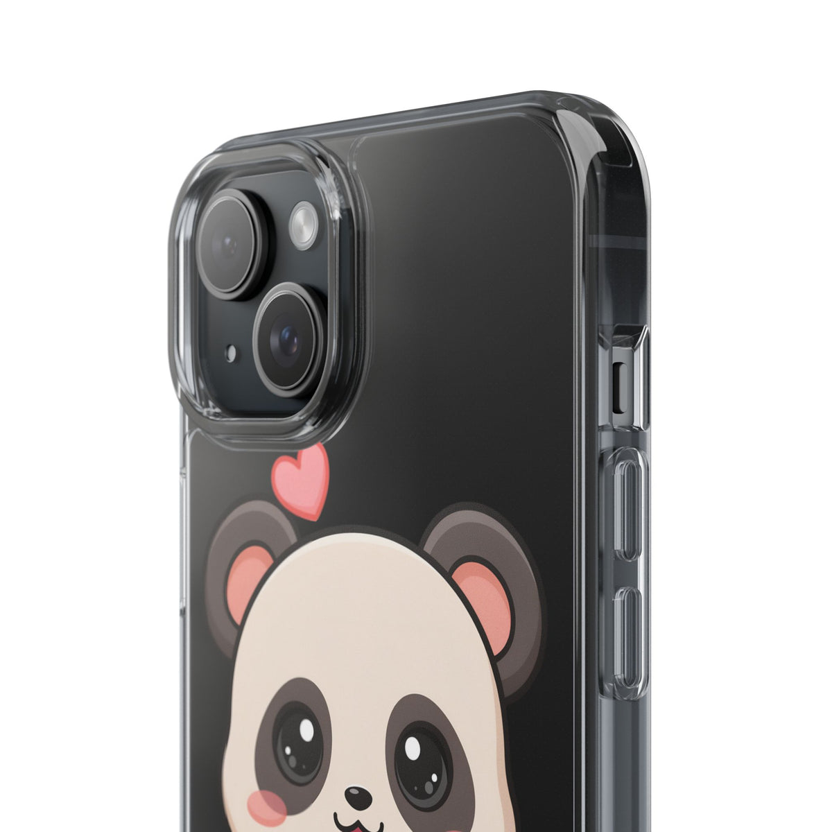 Kawaii Panda Sushi Phone Case, Clear Impact-Resistant Case