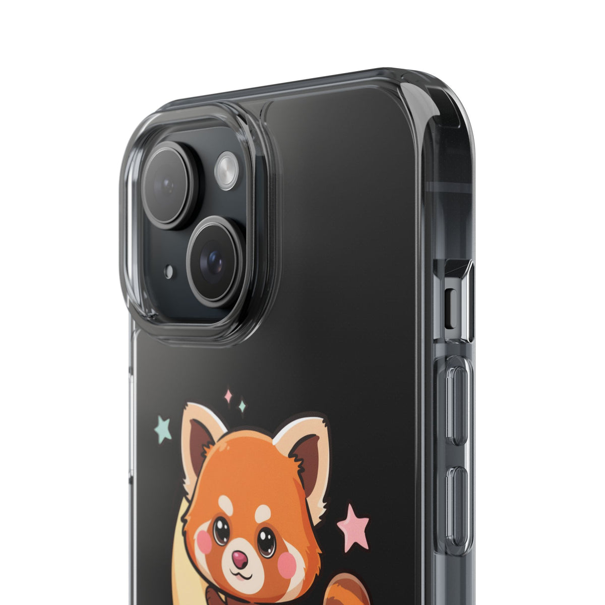 Red Panda Phone Case, Kawaii Moon Companion