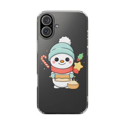 Christmas Snowman Phone Case, Cute Cookie Baker