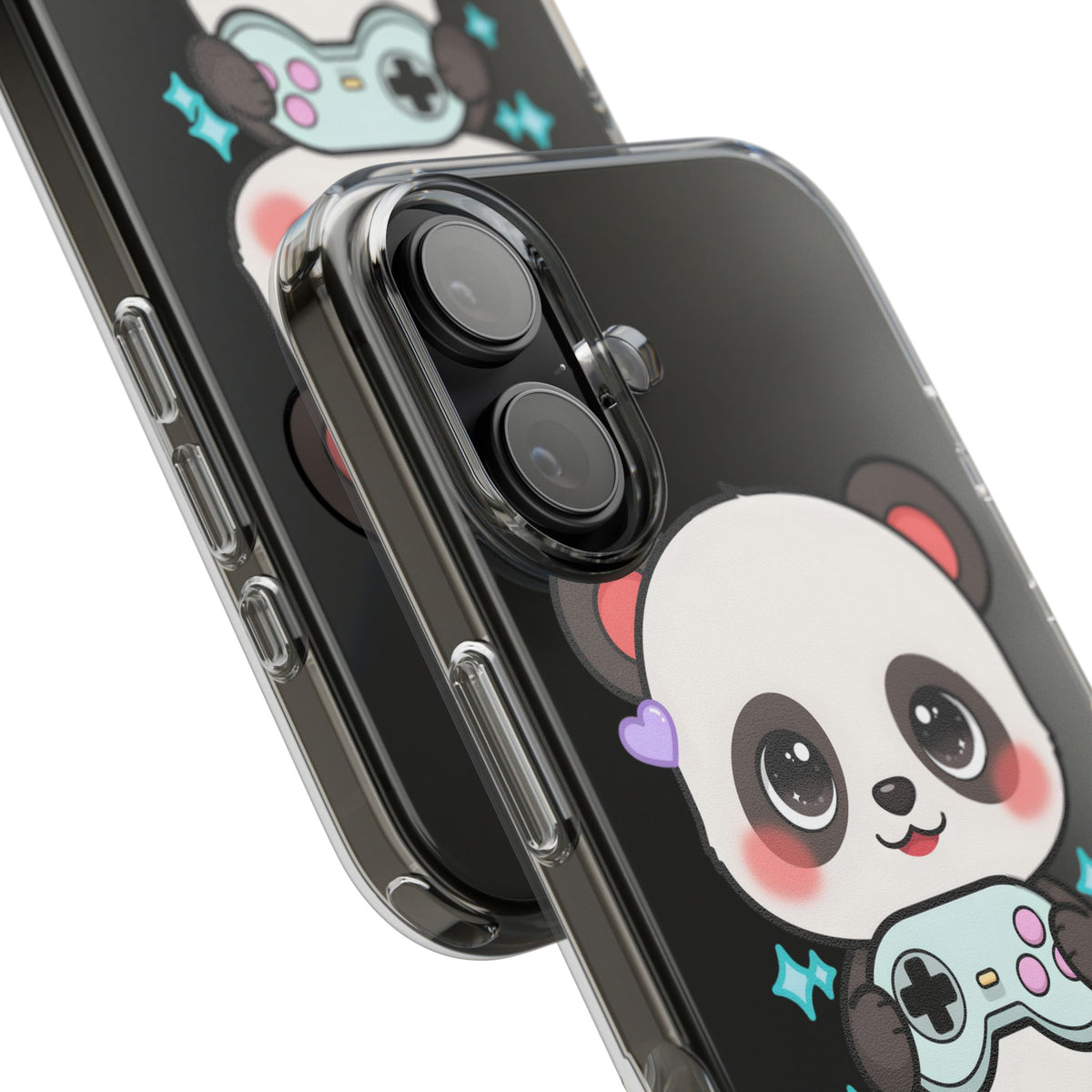 Gamer Panda Clear Impact-Resistant Phone Case