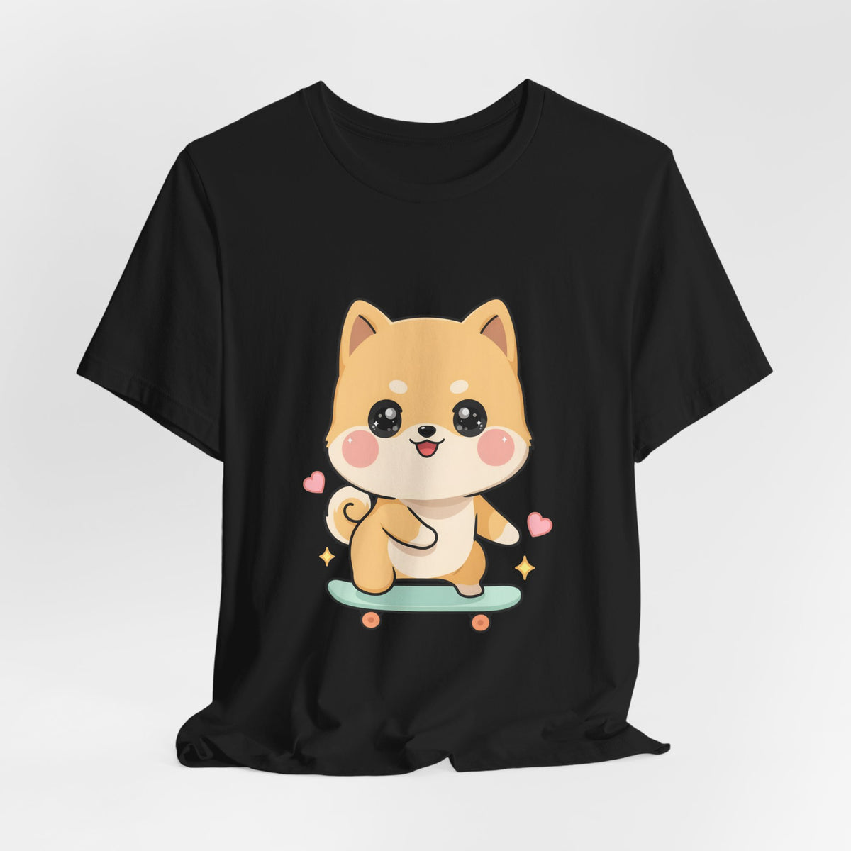 Kawaii Shiba Inu Skateboarder Tee for Dog Lovers
