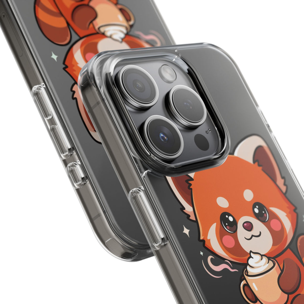 Kawaii Red Panda Phone Case with Latte