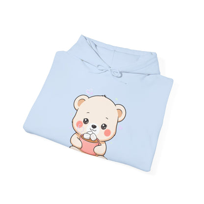 Kawaii Polar Bear Hoodie – Cozy Cocoa Cub Sweatshirt