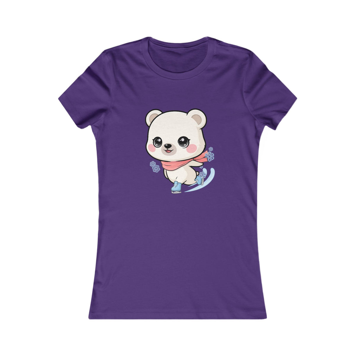 Kawaii Polar Bear Ice Skating Women's Tee