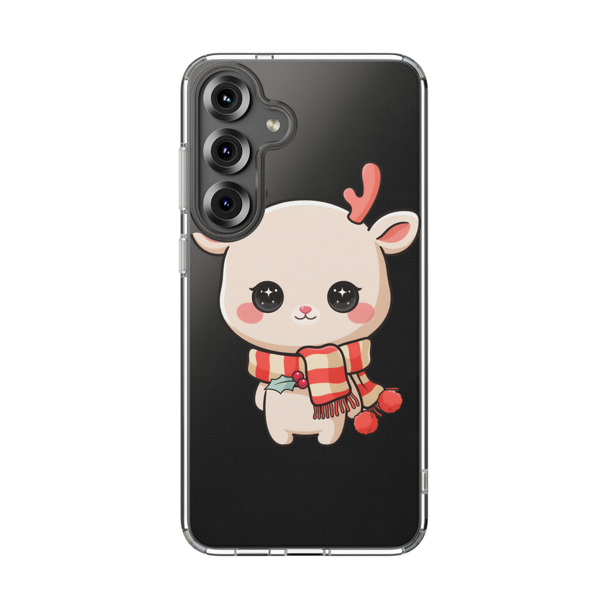 Christmas Reindeer Phone Case, Cute Kawaii Holiday Gift