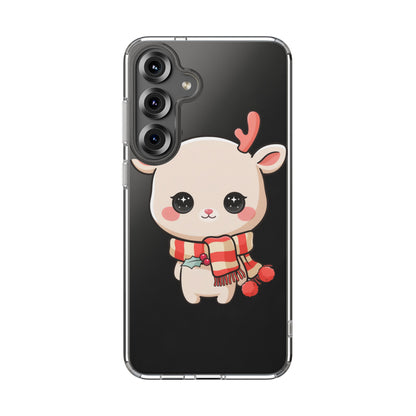 Christmas Reindeer Phone Case, Cute Kawaii Holiday Gift