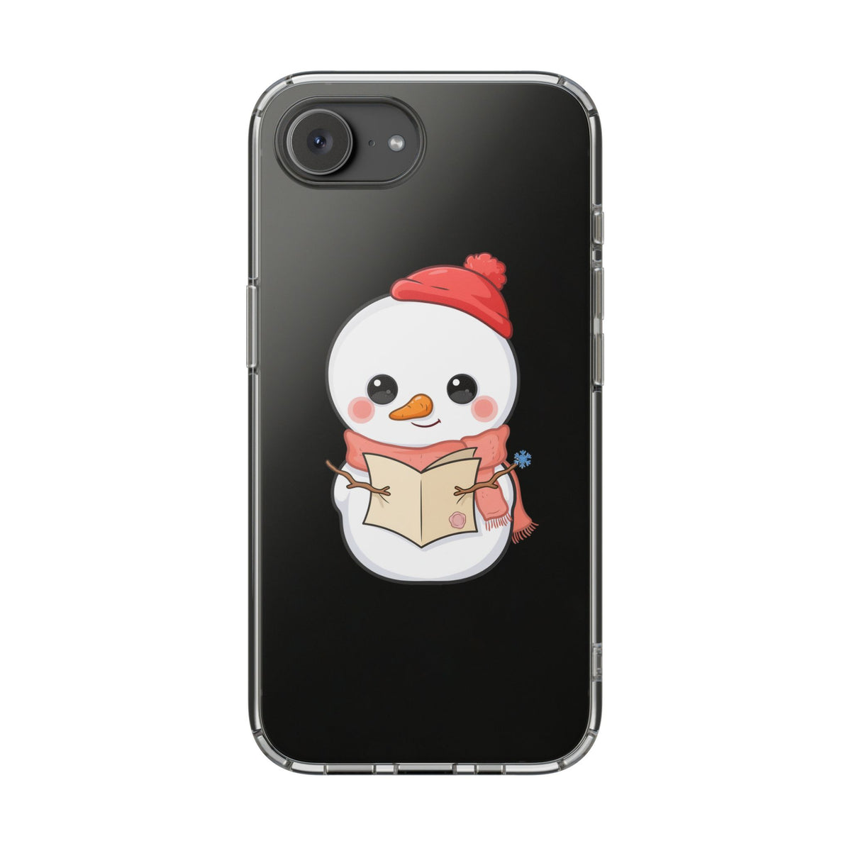 Kawaii Snowman Phone Case Reading to Santa