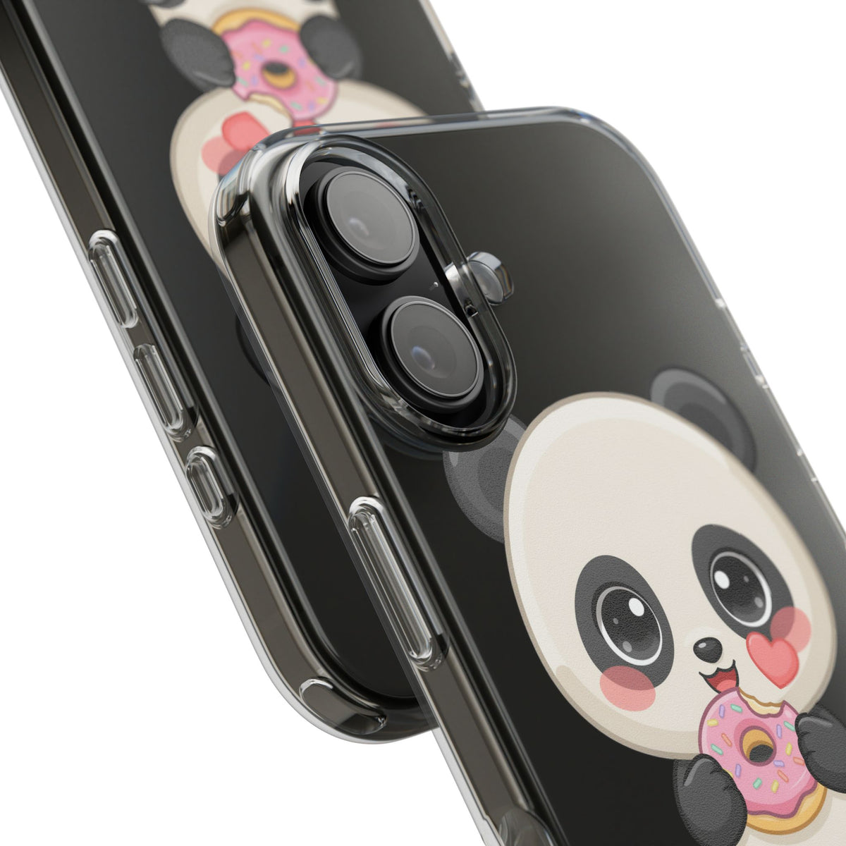 Kawaii Panda Phone Case with Donut