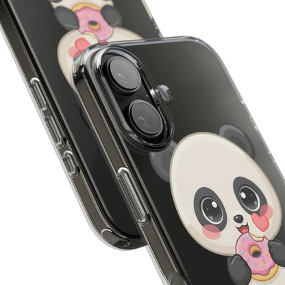 Kawaii Panda Phone Case with Donut