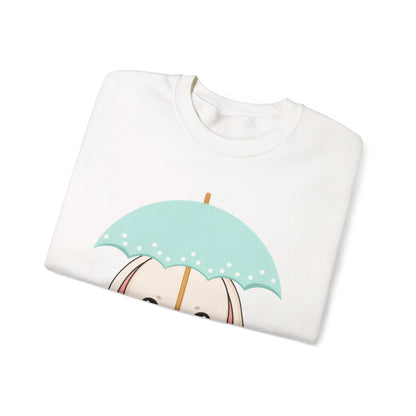 Kawaii Bunny Sweatshirt with Umbrella | Cute Chibi Gift
