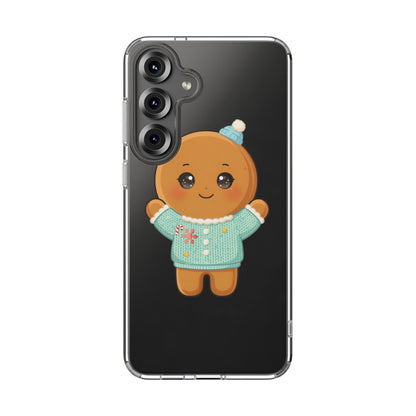 Kawaii Gingerbread Phone Case, Cute Christmas Sweater Cookie