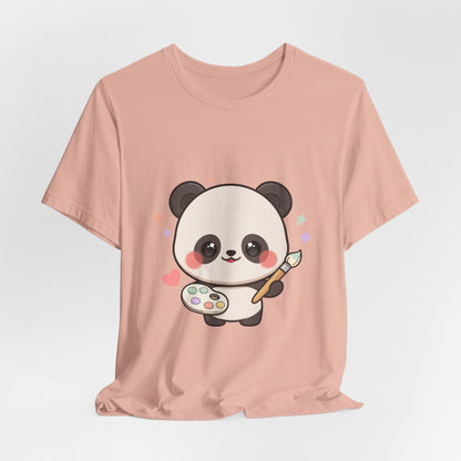 Kawaii Panda Artist T-Shirt for Creative Panda Fans