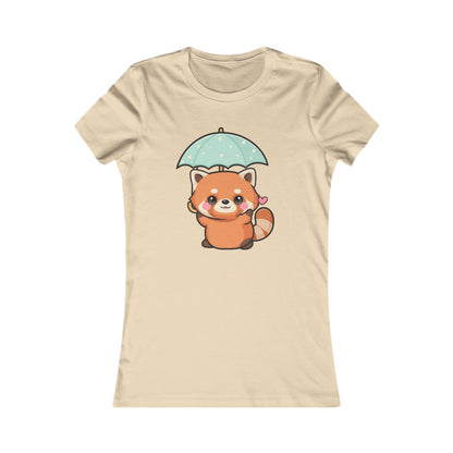 Kawaii Red Panda Women's Tee – Sweet Rainy Day Charm