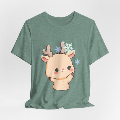 Kawaii Reindeer T-Shirt for Cute Winter Outfits