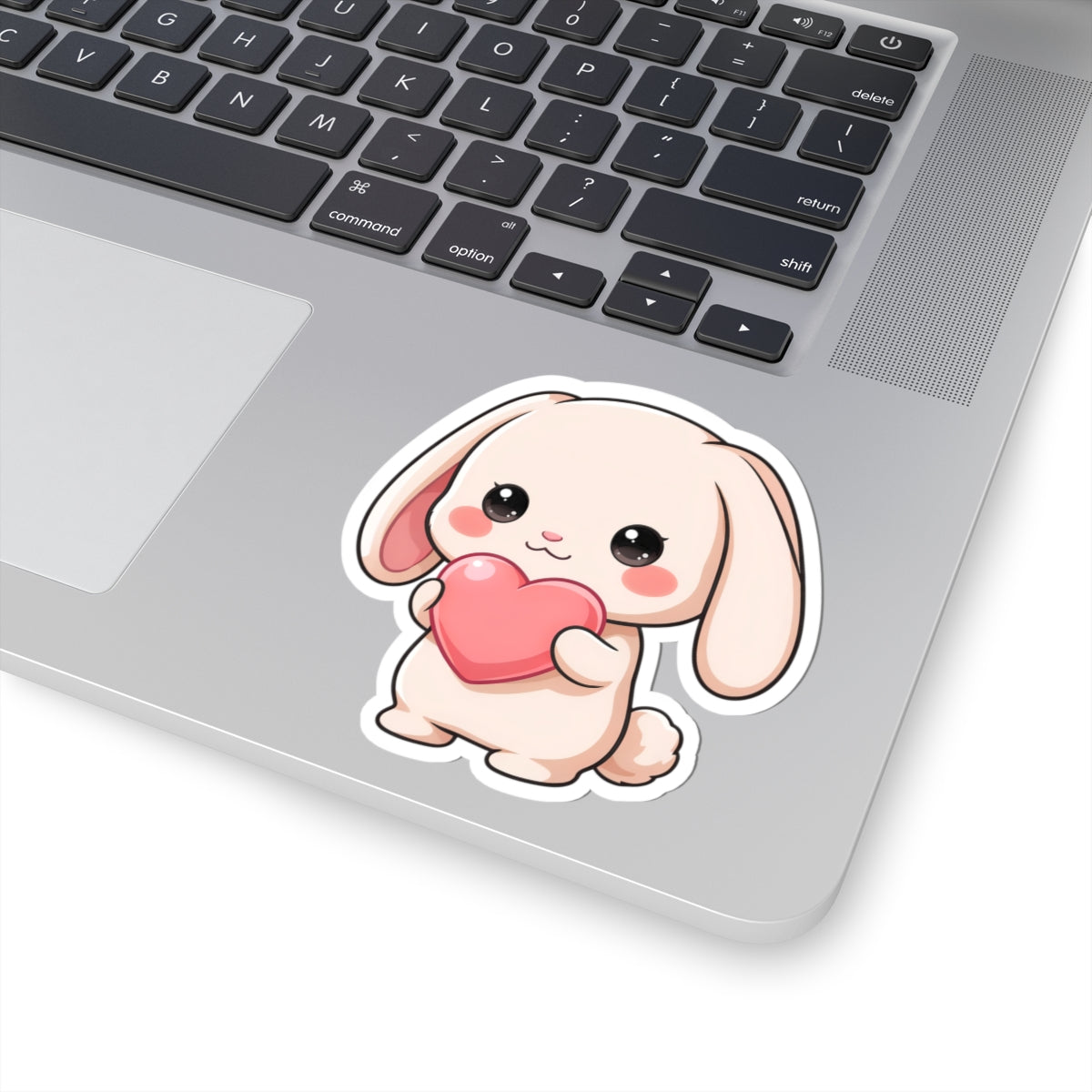 Kawaii Bunny Sticker with Heart for Cute Decor