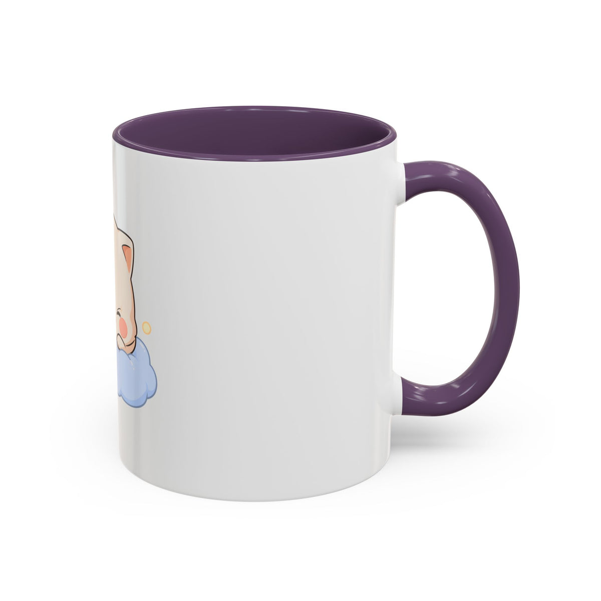 Kawaii Sleeping Cat Accent Coffee Mug
