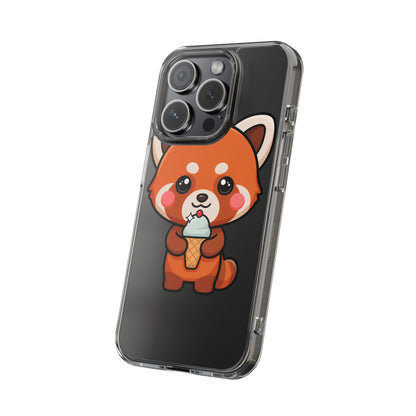 Kawaii Red Panda Phone Case with Ice Cream