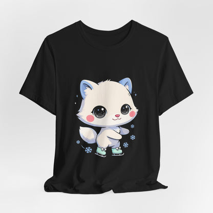 Kawaii Arctic Fox T-Shirt for Winter Gift Giving