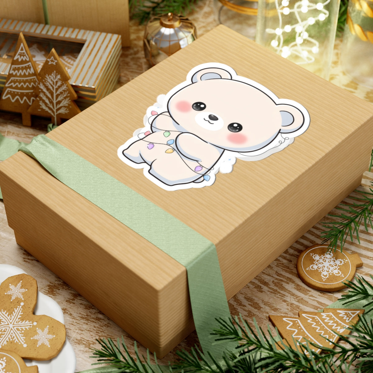 Kawaii Polar Bear Sticker for Cozy Desk Decor