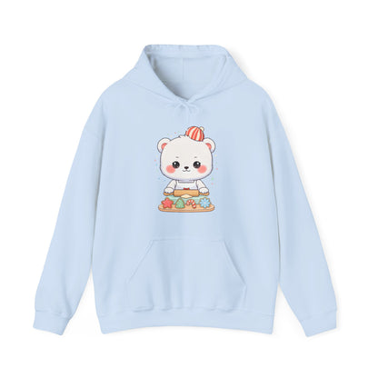 Christmas Cookie Baking Polar Bear Hoodie