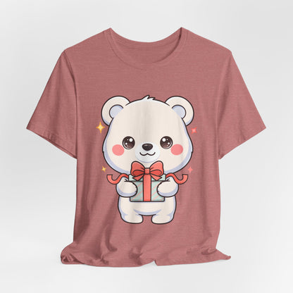 Kawaii Polar Bear Gift T-Shirt for Cute Holiday Cheer