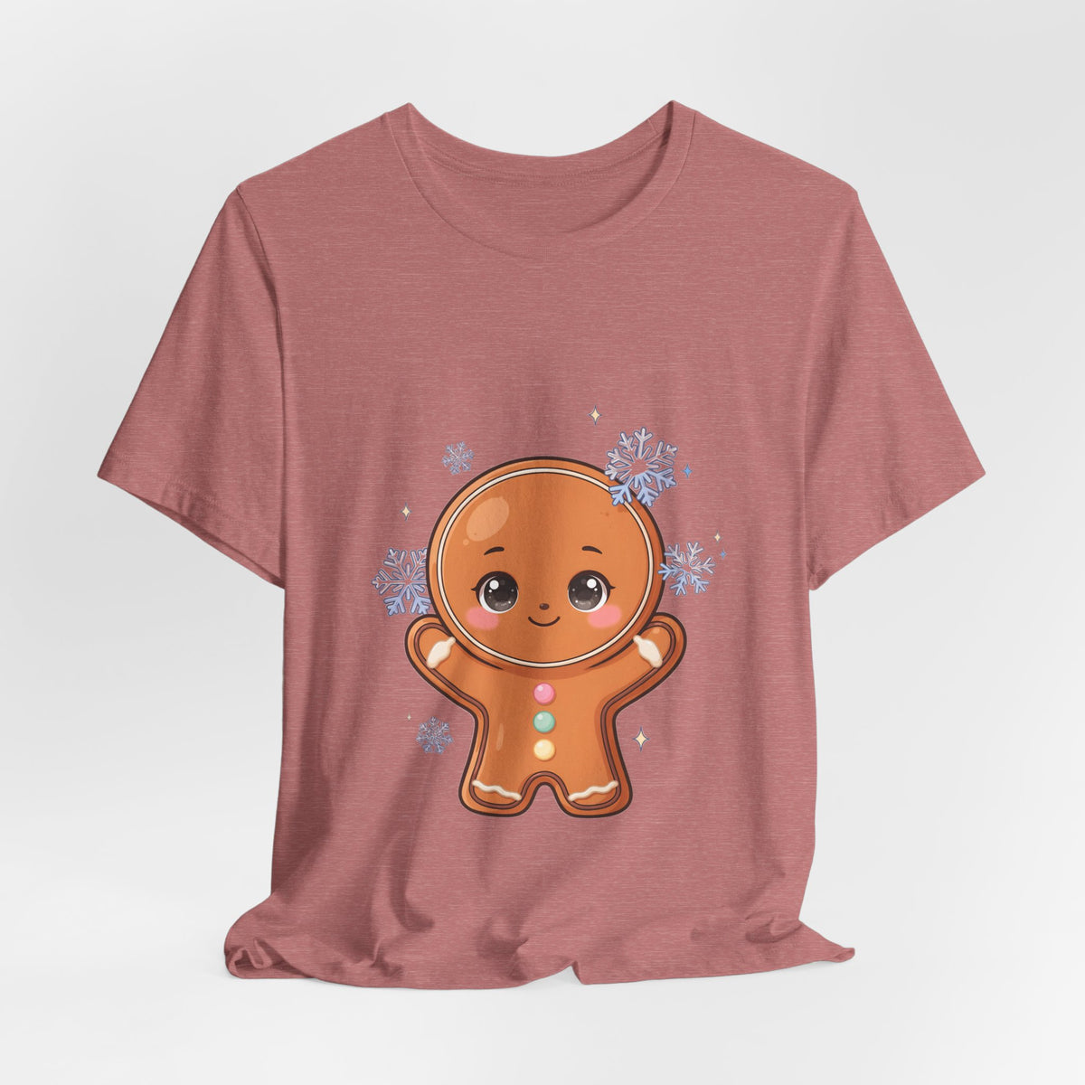 Kawaii Gingerbread Man T-Shirt for a Cozy Christmas Mood