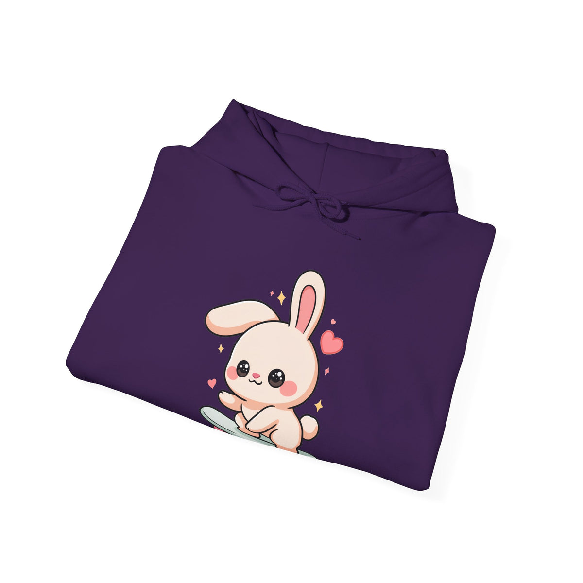 Kawaii Bunny Skateboard Hoodie, Cute Skater Gift