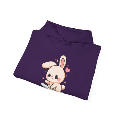 Kawaii Bunny Skateboard Hoodie, Cute Skater Gift