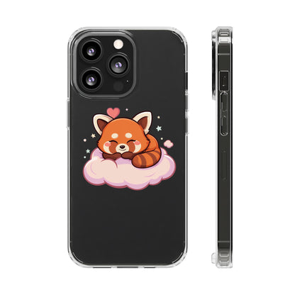 Cute Red Panda Phone Case, Dreamy Kawaii Cloud Art