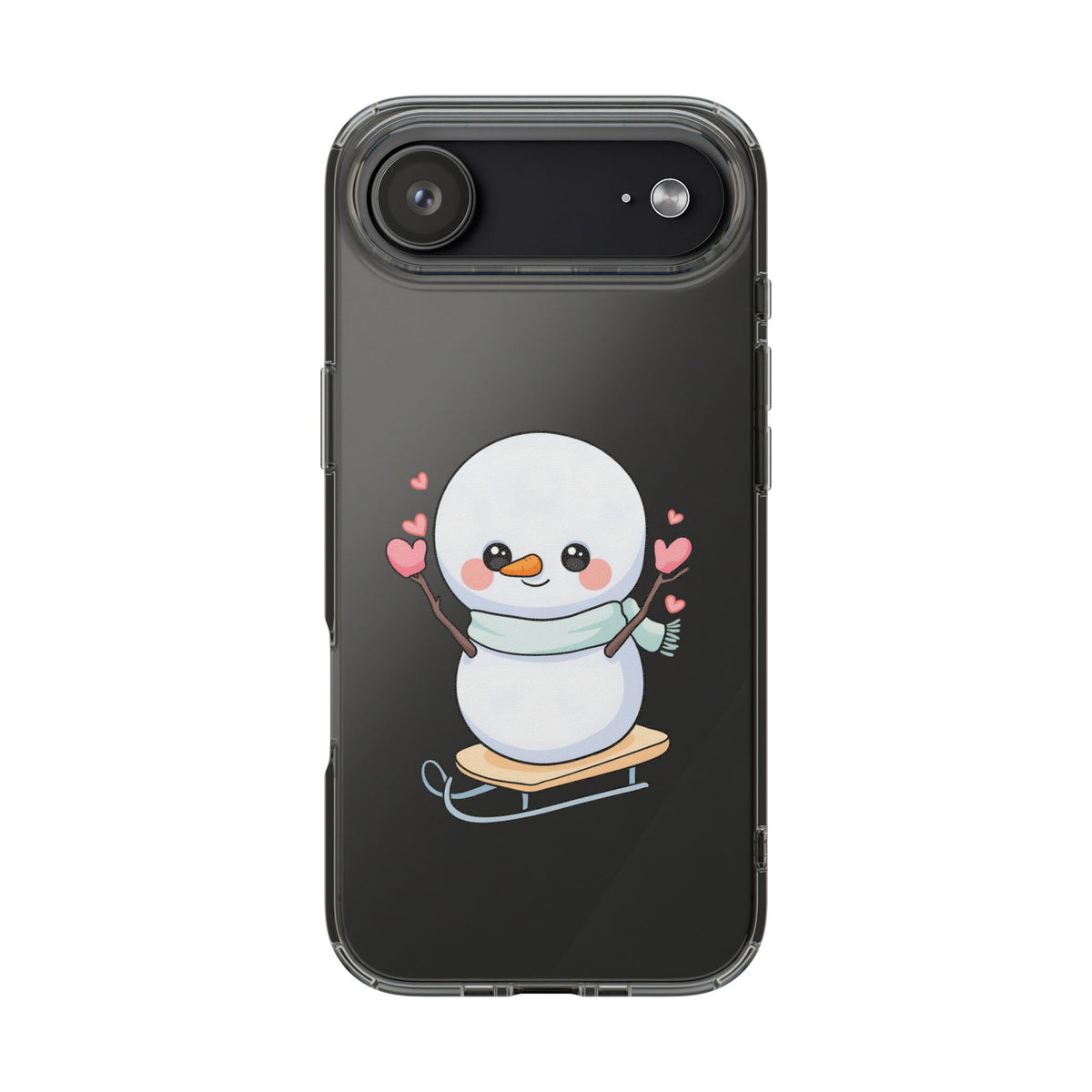 Kawaii Snowman Phone Case, Cute Winter Cheer