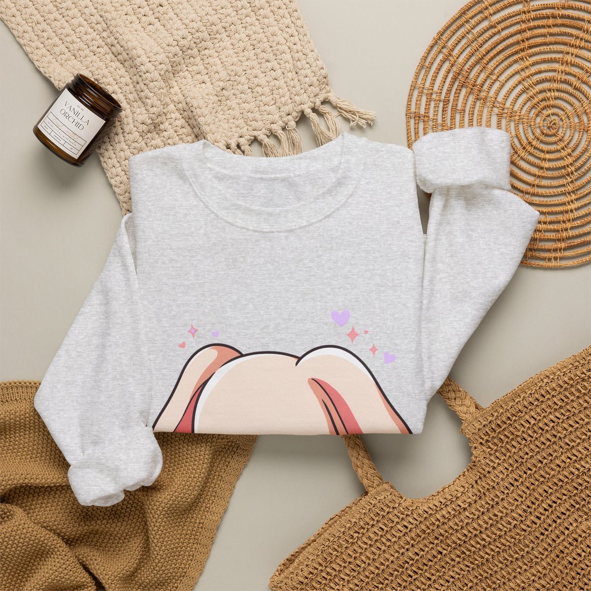 Kawaii Gamer Bunny Sweatshirt for Cozy Gaming Days